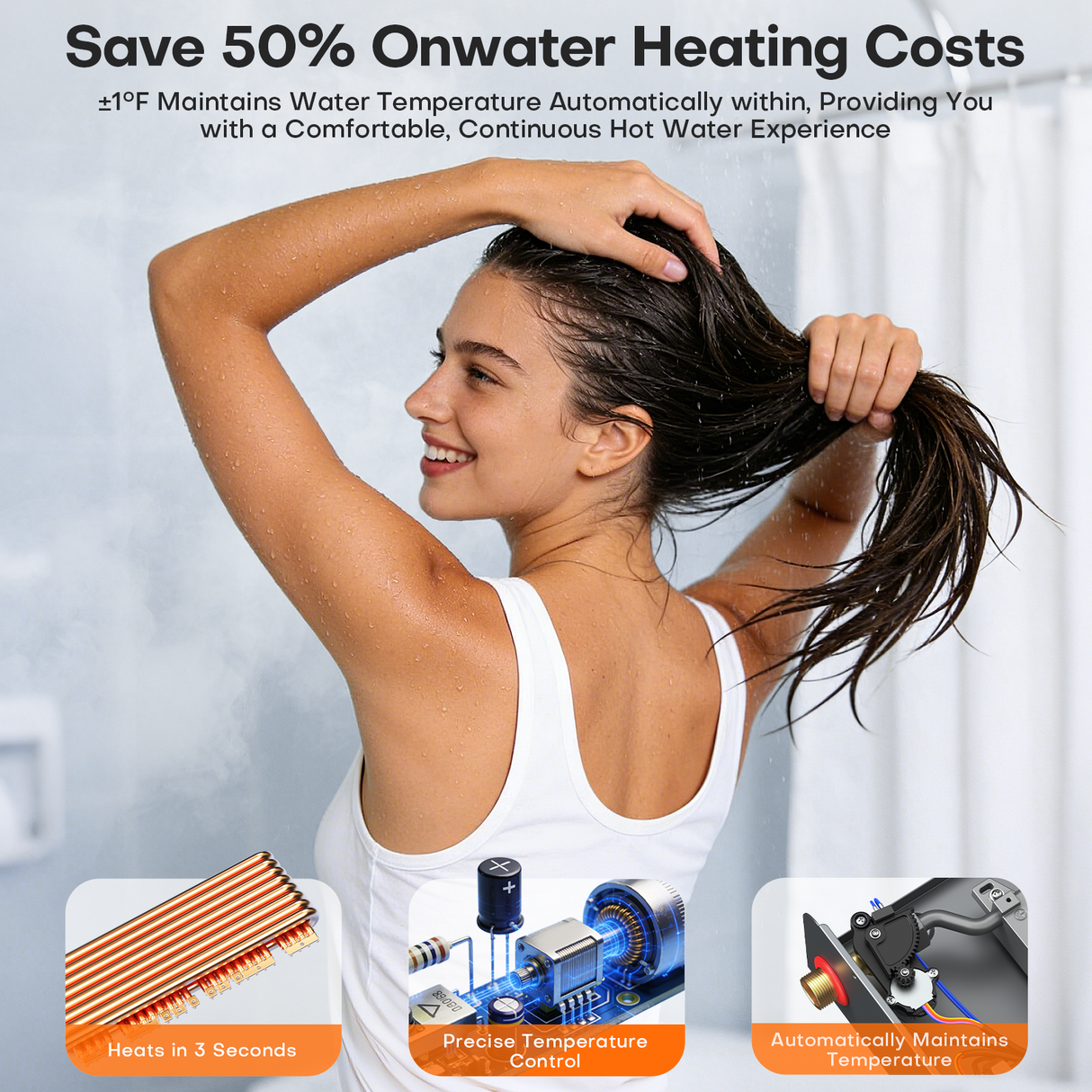 WM27 Plus Smart Whole-House Tankless Electric Water Heater